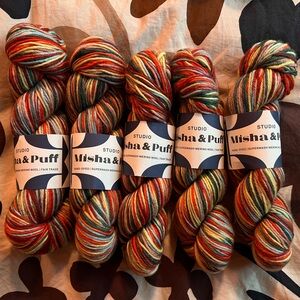 Foliage space dye 5 yarn skeins